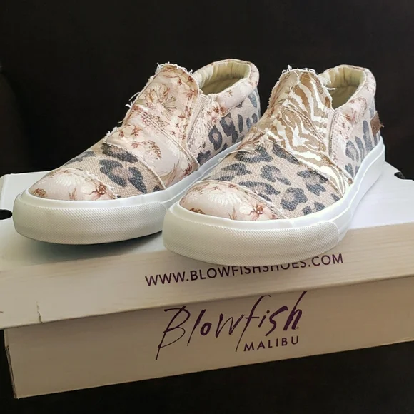 Blowfish Shoes Blowfish Malibu Taupe Tropic Sunset Jumbo Kitty